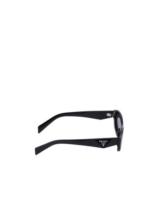 Prada White Eyewear Oval Frame Sunglasses
