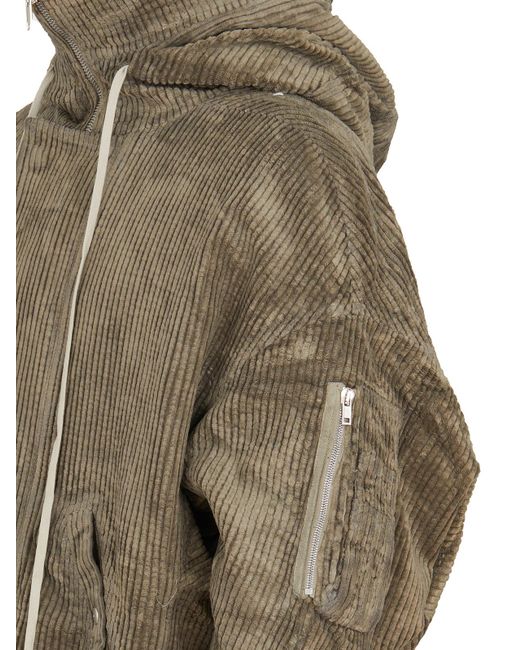 Rick Owens Natural Long-Sleeved Pilot Jacket for men