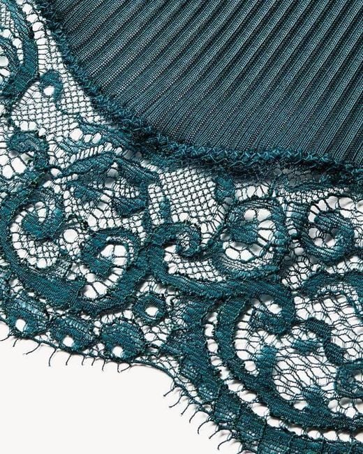 Saint Laurent Green Lace T-Shirt