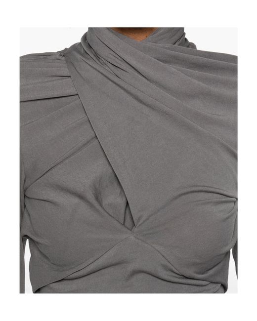 Entire studios Gray Draped Top