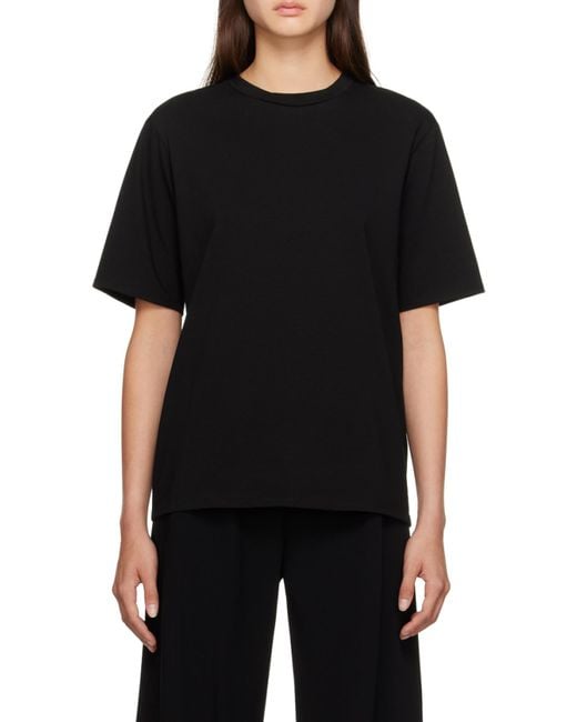 The Row Black Chiara Short-Sleeve Boxy T-Shirt