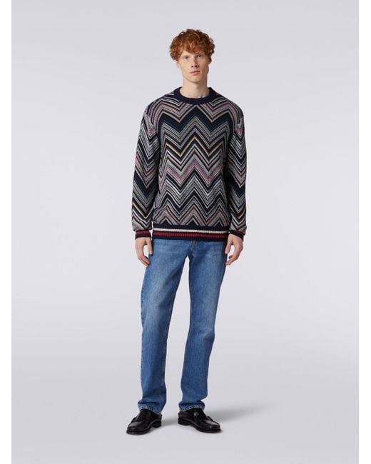 Missoni Black Chevron-Knit Jumper for men