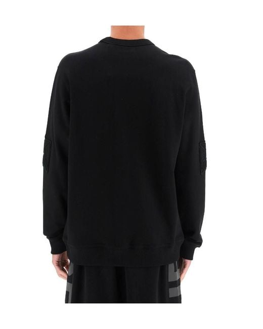 Burberry Black Letter-Graphic Cotton Sweatshirt for men