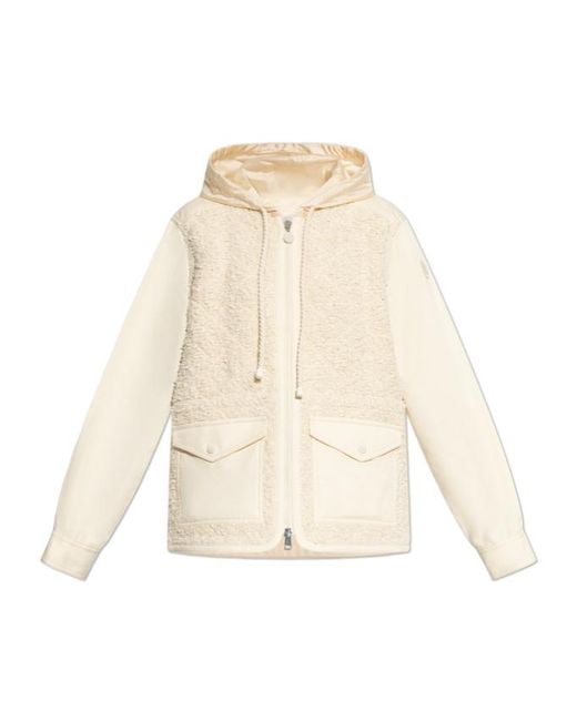 Moncler Natural Erable Zip-Up Hooded Jacket