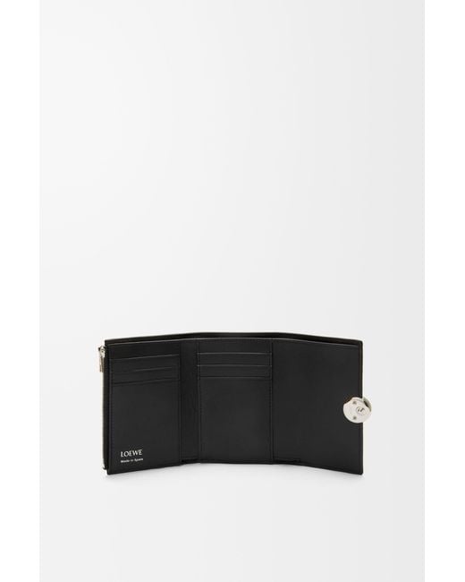 Loewe Black Logo Detailed Folded Small Wallet