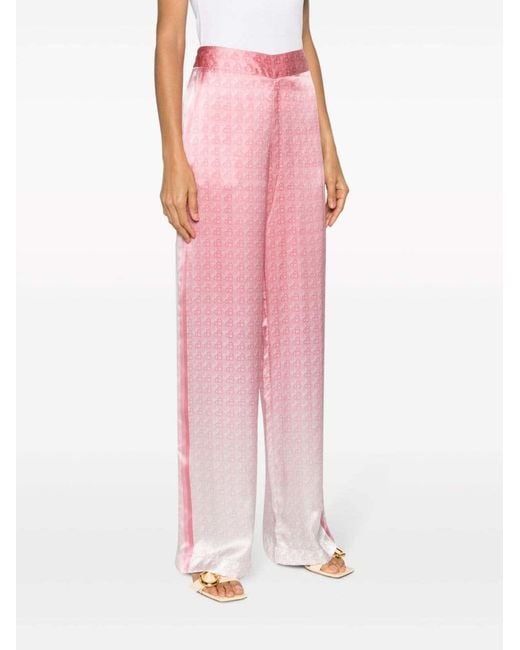 Casablanca Pink Straight-Leg Casual Pants