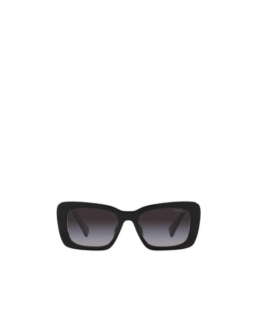 Miu Miu White Eyewear Square Frame Sunglasses