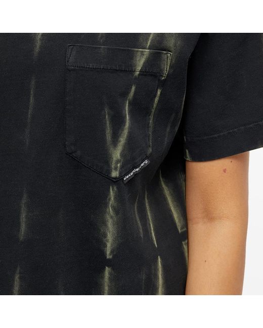 Alexander Wang Black Tie-Dye Crewneck T-Shirt