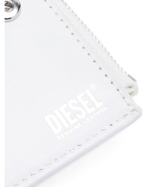 DIESEL White 1Dr Zip Li Bi-Fold Wallet
