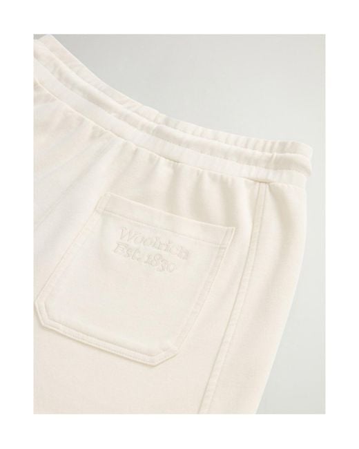 Woolrich Natural Interlock Drawstring-Elasticated Shorts