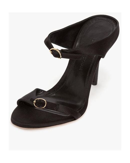 Victoria Beckham Black Buckle-Embellished 100Mm Leather Heels