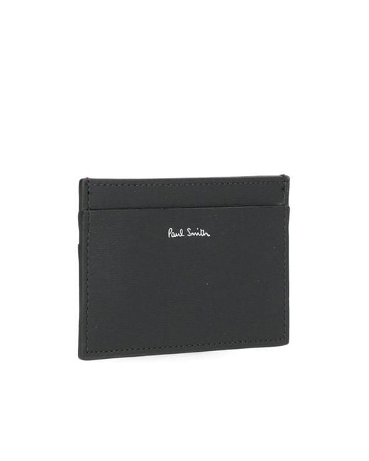 Paul Smith Black Textured Card Holder Wallet for men