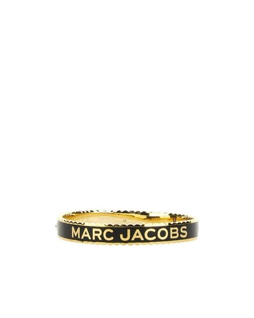 Marc Jacobs Metallic The Medallion Logo Detailed Bracelet
