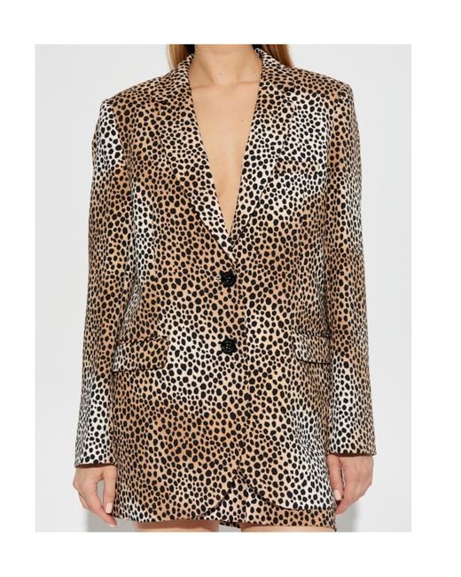 Michael Kors Brown Cheetah-Print Blazer