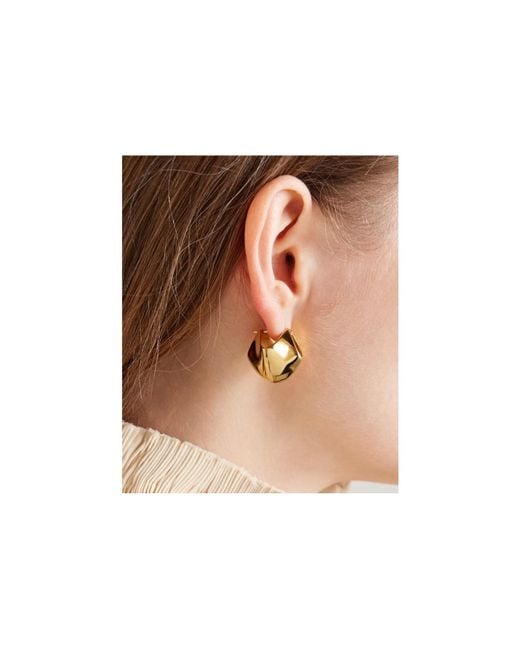 Khaite Metallic Lotus-Shaped Earrings
