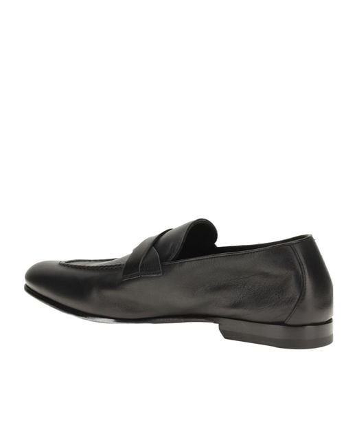 Tom Ford Black Gigi Crossover-Strap Leather Loafers for men