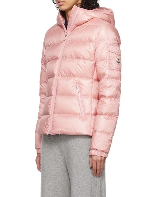 Moncler Pink Zip-Up Padded Jacket