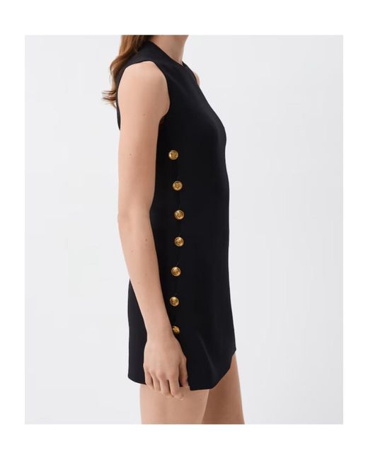 Versace Black Stretch Viscose Cady Mini Dress