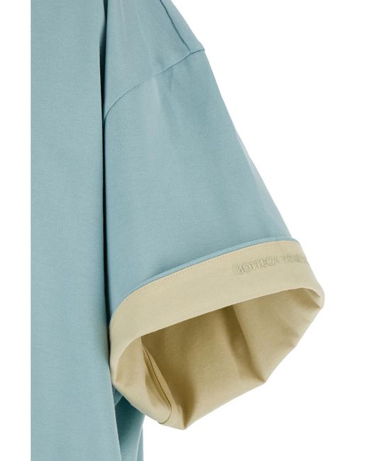 Bottega Veneta Blue Short Sleeved Crewneck T-Shirt for men