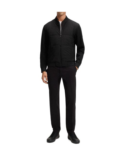 Boss Black Lined Quilted Thin Jacket for men