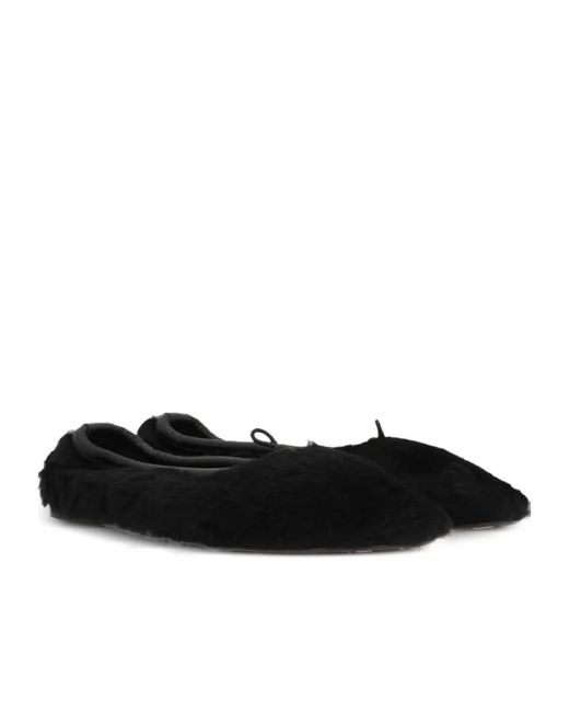 Hereu Black Bow Detail Flats