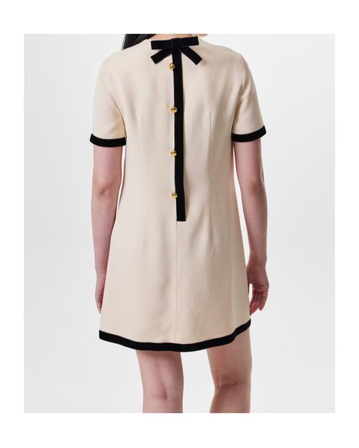 Prada White Sablè Short-Sleeved Mini Dress
