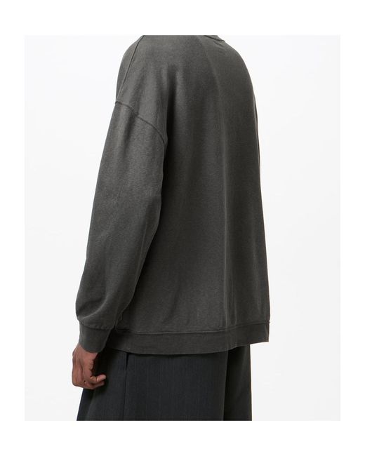 Our Legacy Gray Relaxed Crewneck Sweatshirt for men