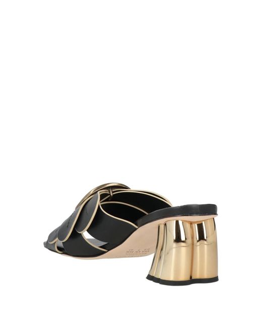 Farm Rio Black Metallic Heel Sandals