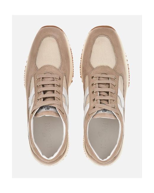 Hogan White Interactive Lace-Up Sneakers