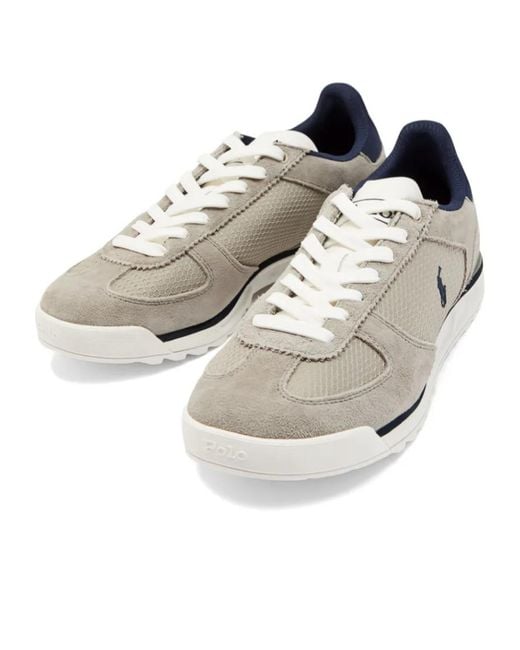 Polo Ralph Lauren Gray Varick Logo-Detail Sneakers for men