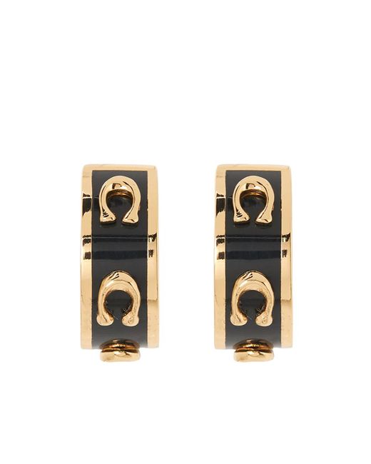 COACH Metallic Round Earrings