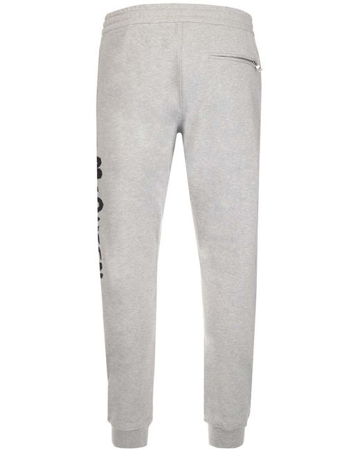 Alexander McQueen Gray Graffiti Logo Printed Joggers for men