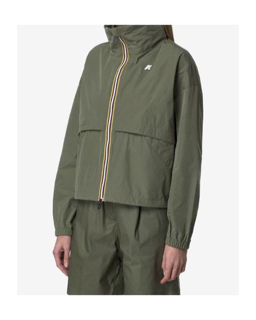 K-Way Green Aubette Hooded Jacket