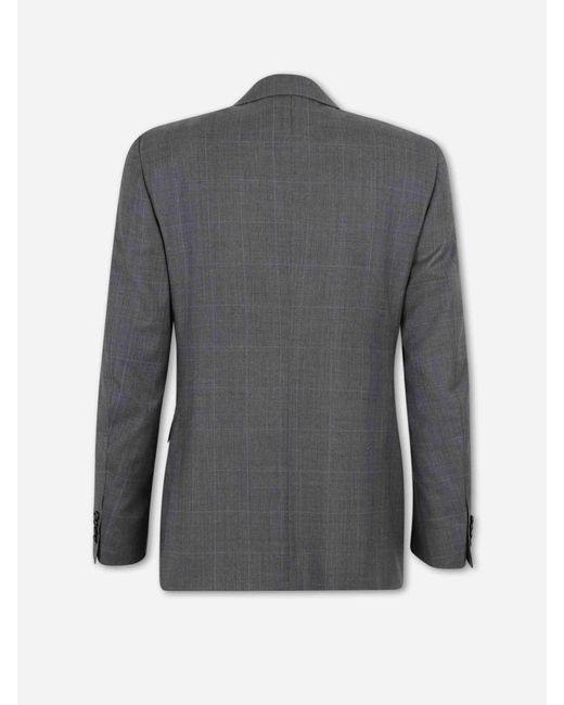 Canali Gray Check Button Suit for men