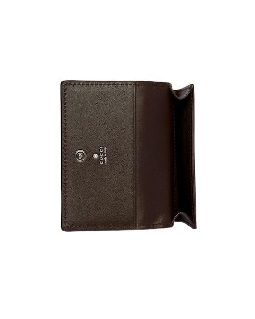Gucci Brown Long Card Case With Horsebit for men