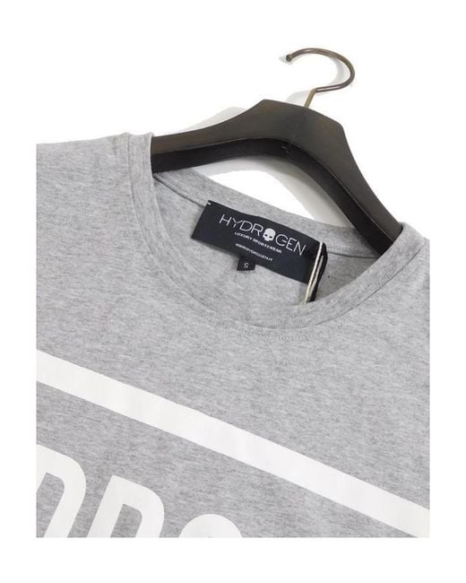 Hydrogen Gray T-Shirt With Round Neck And Short Sleeves for men