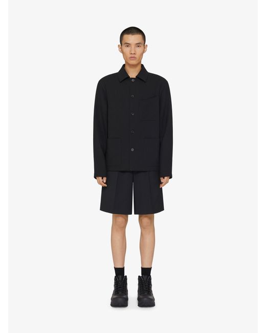 Givenchy Black Chest Pocket Overshirt for men