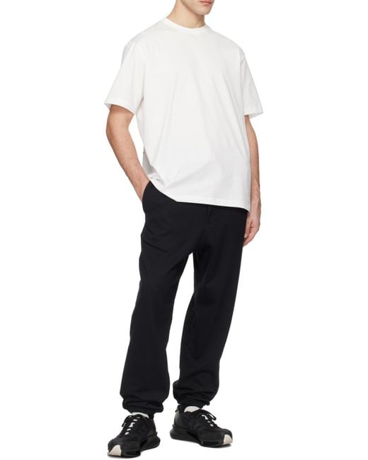 Y-3 Black French-Terry Drawstring Track Pants for men