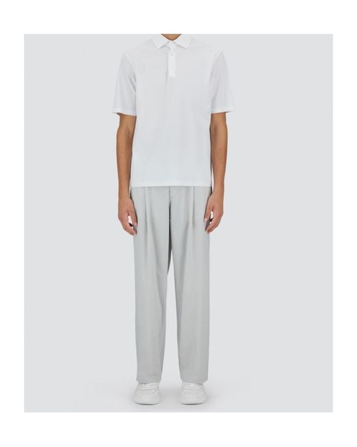 Herno White Ultralight Scuba Polo Shirt for men