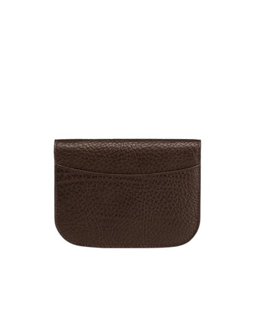 Lemaire Brown Grained-Leather Wallet