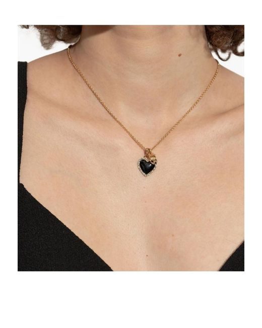 Dolce & Gabbana White Logo Pendant Necklace