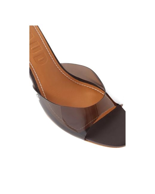 Staud Brown Tpu Wedge Sandals