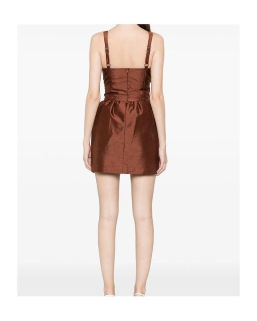 ShuShu/Tong Brown Bow Detail Mini Dress