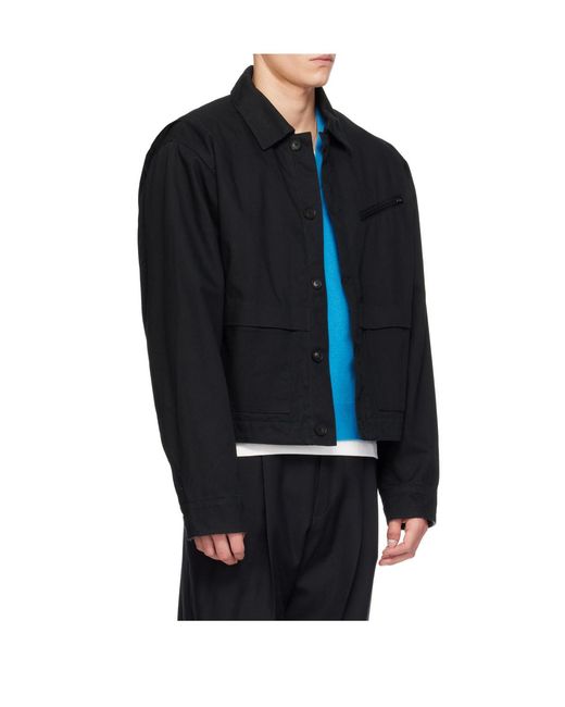 Entire studios Blue Hatch Single-Breasted Casual Jacket for men