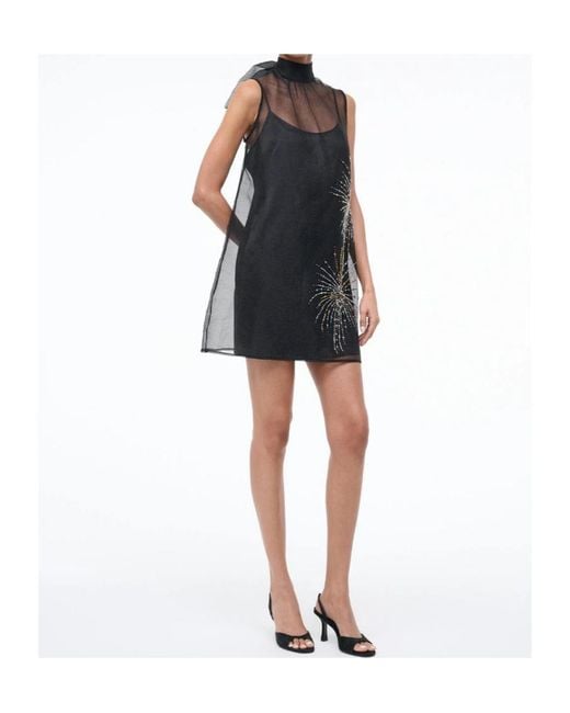 Staud Black Albee Mini Dress