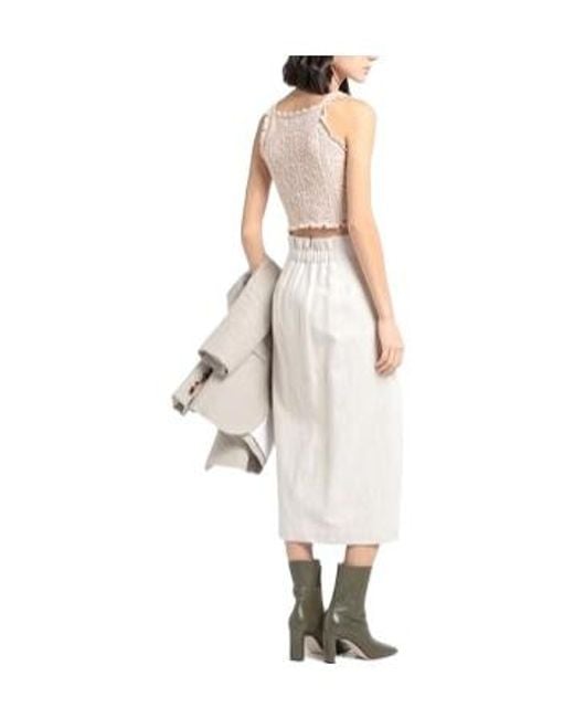 Saint Laurent Natural Cropped Slim-Fit Solid Camisole