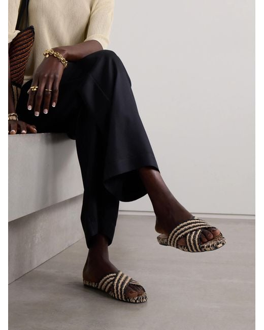 Castaner Brown Two-Tone Patchwork Slippers