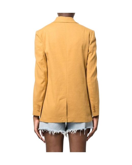 RED Valentino Yellow Double-Breasted Suit Jacket
