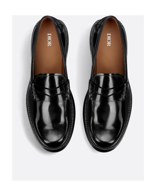 Dior Black Homme Carlo Slip-On Loafers for men