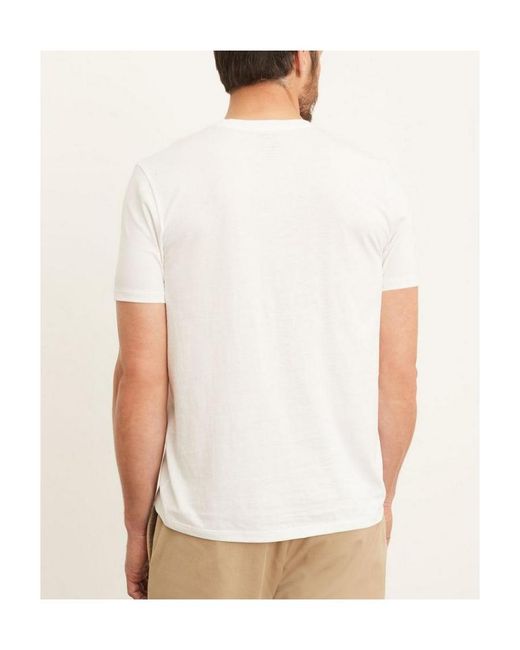 Vince White V-Collar Short-Sleeved T-Shirt for men
